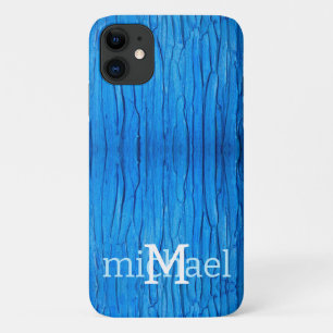 青パーソナライズされた滴の絵を描効果 iPhone 11 ケース