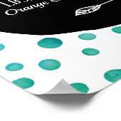 青パーソナライズされた点誕生ポスタープリント ポスター (角)