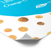 青パーソナライズされた点誕生ポスタープリント ポスター (角)