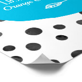 青パーソナライズされた点誕生ポスタープリント ポスター (角)