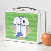 青パーソナライズされた球 メタルランチボックス (インサイチュ)