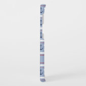 青パーソナライズされた白の航海のいかり Case-Mate iPhoneケース (裏面/左)