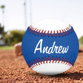 青パーソナライズされた白の野球場 野球ボール