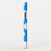 青パーソナライズされた白水玉模様 Case-Mate iPhoneケース (裏面/右)