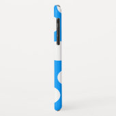 青パーソナライズされた白水玉模様 Case-Mate iPhoneケース (裏面/左)