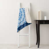 青パーソナライズされた石マンダラ シェルパブランケット (インサイチュ)