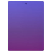 青パーソナライズされた紫グラデーション クリップボード (裏面)