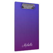 青パーソナライズされた紫グラデーション クリップボード (右)