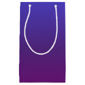 青パーソナライズされた紫グラデーション スモールペーパーバッグ (正面)