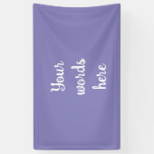 青パーソナライズされた紫バナー 横断幕 (縦)