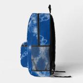 青パーソナライズされた絞り染め プリントバックパック (右)