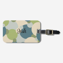 青パーソナライズされた緑の分子の荷物札