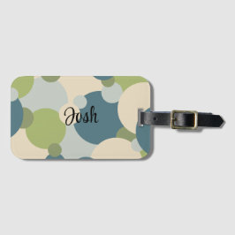 青パーソナライズされた緑の分子の荷物札 ラゲッジタグ