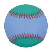 青パーソナライズされた緑スポーツクール選手ギフト 野球ボール (裏面)