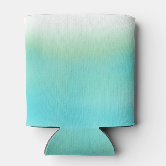 青パーソナライズされた緑フェグラデーションードクーラーボックス 缶クーラー (裏面)