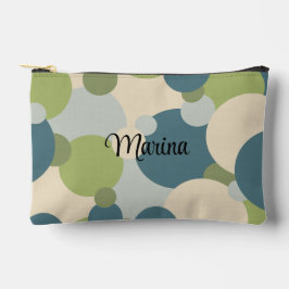 青パーソナライズされた緑分子 アクセサリーポーチ
