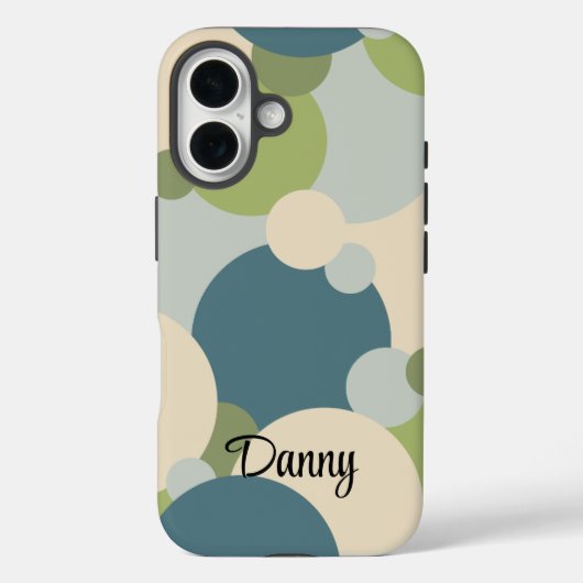 青パーソナライズされた緑分子iPhoneケース Case-Mate iPhoneケース (裏面)