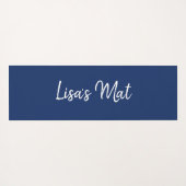 青パーソナライズされた緑抽象芸術禅曼荼羅 ヨガマット (裏面(横))