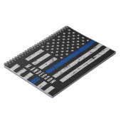 青パーソナライズされた線警官 ノートブック (左側)