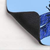 青パーソナライズされた翼トンボ マウスパッド (コーナー)