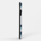 青パーソナライズされた航海のストライプの色 Case-Mate iPhoneケース (裏面/右)