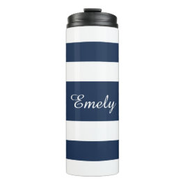 青パーソナライズされた色のストライプパターン タンブラー