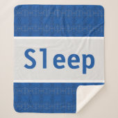 青パーソナライズされた色の毛布 シェルパブランケット (正面)