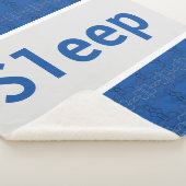 青パーソナライズされた色の毛布 シェルパブランケット (3/4)