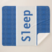 青パーソナライズされた色の毛布 シェルパブランケット (正面(横))