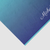 青パーソナライズされた色グラデーション勾配 薄葉紙 (詳細)