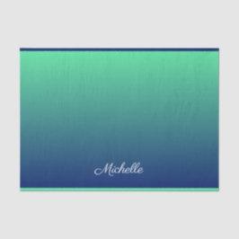 青パーソナライズされた色グラデーション 薄葉紙