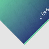 青パーソナライズされた色グラデーション 薄葉紙 (詳細)