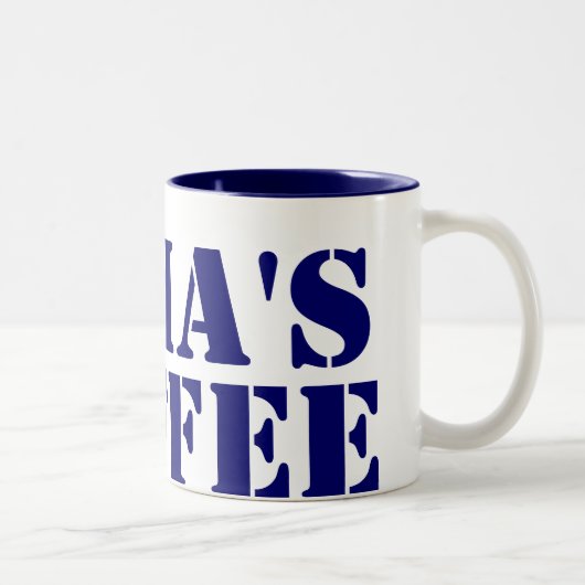 青パーソナライズされた色 ツートーンマグカップ (右)