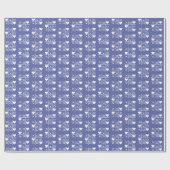 青パーソナライズされた色XOXOハート結婚ズ、記念日 ラッピングペーパー (フラット)