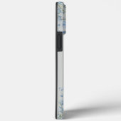 青パーソナライズされた花モノグラム Case-Mate iPhoneケース (裏面 / 右)