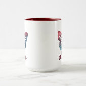 青パーソナライズされた蝶コーヒーマグ マグカップ (中央)