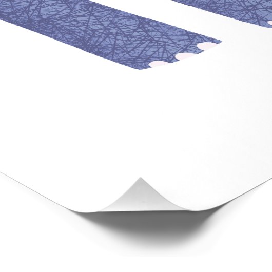 青パーソナライズされた象の水色 ポスター (コーナー)