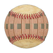 青パーソナライズされた赤野球監督 野球ボール (裏面)