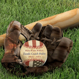 青パーソナライズされた赤野球監督 野球ボール