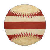 青パーソナライズされた赤野球監督 野球ボール (裏面)