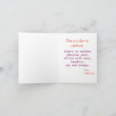 青パーソナライズされた鳥春の花水色 カード (内部)