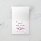 青パーソナライズされた鳥春の花水色 カード (内部)