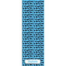 青パーソナライズされた黒猫のシルエットパターン