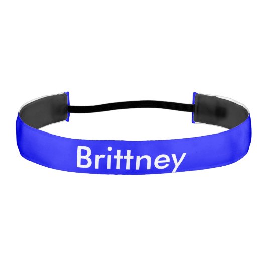 青パーソナライズされた アスレチックヘッドバンド (正面)