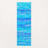 青パーソナライズされた、紫、ティール（緑がかった色）、アクア抽象芸術 ヨガマット (正面)