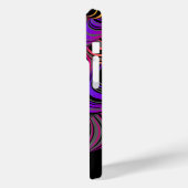 青パーソナライズされた、紫、ピンクと黒 Case-Mate iPhoneケース (裏面 / 左)