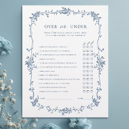 青ビクトリアンい「上または下」ブライダルシャワーゲーム