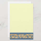 青ビクトリアンアイボリー文房具 便箋 (正面/裏面)