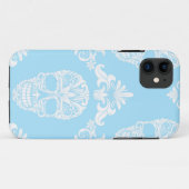 青ビクトリアンスカル Case-Mate iPhoneケース (裏面(横))