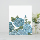 青ビクトリアンバラ仕訳帳スクラップブック紙 (スタンド正面)